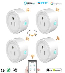 Mini US WiFi Plug Smart Timing Socket Wireless Outlet Outlet Contrôle Smart Smorkets Fonctionne avec Alexa Google Home Tuya App1477119