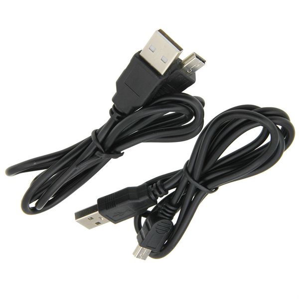 Mini USB Adaptador de 5 pines Cargador de sincronización de datos Cables V3 Línea de carga de 1 m para cámara MP3 MP4 GPS 1000PCS