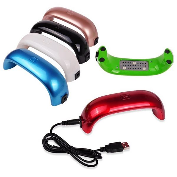 USB 9W 3 LED UV secador de uñas curado Mini lámpara máquina Gel esmalte de uñas potente luz uñas herramientas faciales en venta