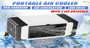 Mini USB AIR COFFIGHTER PORTABLE AIR CIMIDEMENTER HUMIDIficateur Purificateur Bureau de refroidissement Air Fabrice de refroidissement avec 2 cristaux de glace8366336