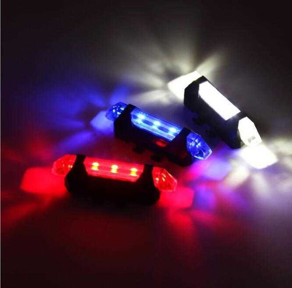 Mini luces traseras de bicicleta con carga USB, resistente al agua, para ciclismo al aire libre, luz de precaución de seguridad para bicicletas, interruptor de 4 modos, lámpara de luz trasera, accesorio para montar