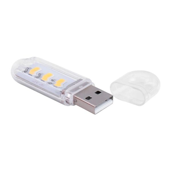 Mini USB Cob LED ampoule de lampe de poche Livre de lampe lumineuse Light Lampe chambre d'urgence Light Light Lire Livre Light Power Bank Ordinateur