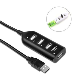 Mini USB de alta velocidad, 4 puertos, 4 puertos, USB HUB, interruptor para compartir para computadora portátil, PC, computadora portátil, negro / blanco