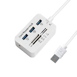 Mini USB Hub 3.0 Multi Hub + Card Reader COMBO High Speed with MS / SD / M2 / TF Carte Reader 3ports USB Splitter Hub Cover pour ordinateur portable