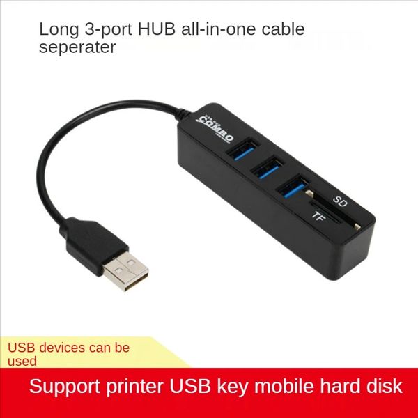 Mini USB Hub 3.0 Multi USB 3.0 Hub USB Splitter 3 Port Hub con TF SD Card Reader 6 puerto 2.0 HAB Adaptador para accesorios para PC Nuevo