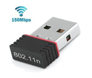 Adaptador de red Mini USB IEEE 802.11n Nano 150M Wifi compatible con cifrado WEP WPA de 64/128 bits para Windows Vista MAC Linux