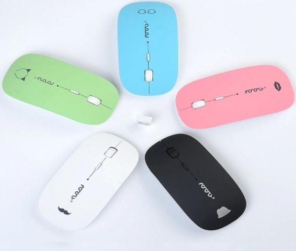 Mini Mini USB Optical Wireless Mouse 24G Receptor Slim Gaming Mouse para PC PC Laptop Desktop 5 Color5469796