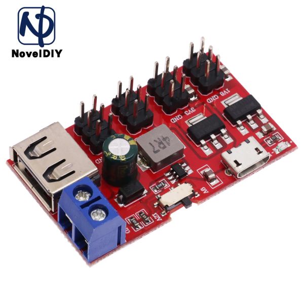 MINI USB Power Breakout DC TO DC MODULE D'ALIMENTATION MICRO USB 5V à 1,8V-12V 1,8 V 3,3V 5V 9V 12V Interrupteur pour Arduino