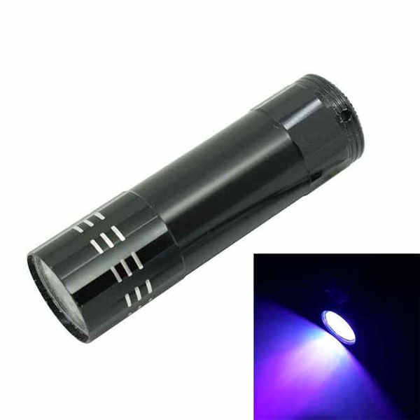 UV 9 LED Mini Lampe de Poche Ultra Violet Lumière Torche Lampe Partie Portable Étanche En Alliage D'aluminium Extérieur Laser Tactique Outil D'éclairage pour Anti-faux Détecteur D'argent