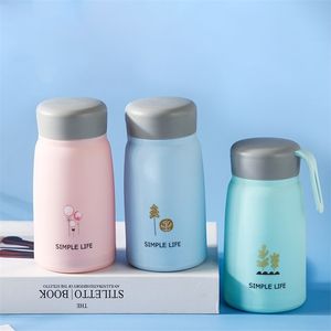 Mini -vacuüm kolf draagbare roestvrijstalen stalen paren thermosbeker buiten sport water fles kindercamping ketel custom 220706