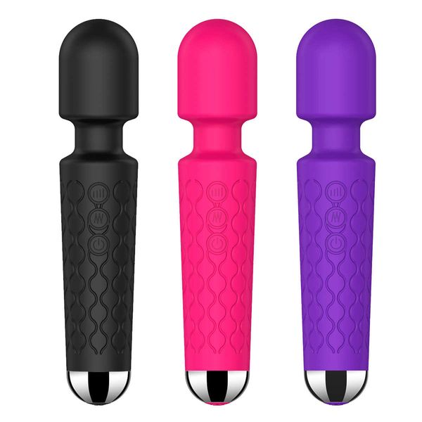 Mini vibrateur sex toy pour femme Portable AV Wand 20 Modes Vibration Mini Masseur Rechargeable Étanche Masturbateur adulte jouet