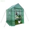 Mini Walk-in Greenhouse intérieure extérieur 2 niveaux 8 étagères jardinage portable serre de culture de plante Herbes fleurs