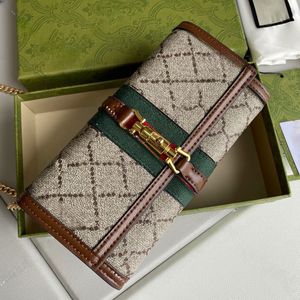 Mini-portemonnee Crossbody-ketting Kleine vierkante tas Lange portemonnee met meerdere sleuven