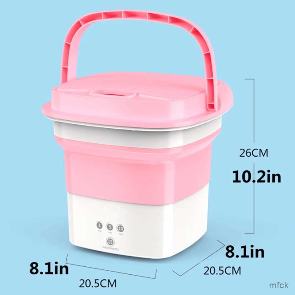 Mini Washing Machines Folding Mini Washing Machine With Dryer Bucket for Clothes Underwear Socks Portable Cleaning Machines Centrifugal Drying Washer