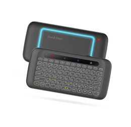 Mini clavier sans fil H20 LED, rétro-éclairage, pavé tactile, Air, télécommande d'apprentissage IR, pour Android Smart TV, Windows a174940903