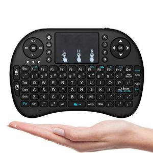 Mini clavier sans fil Rii i8 2.4 GHz Air Mouse clavier télécommande pavé tactile pour Android Box TV 3D jeu tablette Pc bonne qualité