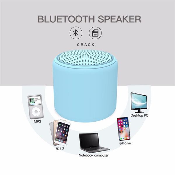 Mini altavoces portátiles inalámbricos con Bluetooth Macaron pequeño cañón de acero altavoz de sonido estéreo para ordenador móvil Phone242y