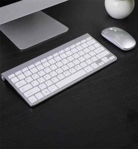Mini clavier et souris rechargeables sans fil avec récepteur USB imperméable 24 GHz pour ordinateur portable Mac Apple PC ordinateur 218252552