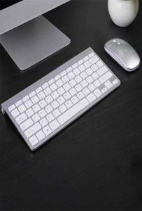 Mini draadloos oplaadbaar toetsenbord en muis set met USB-ontvanger Waterdicht 24GHz voor laptop Notebook Mac Apple PC Computer 213492520