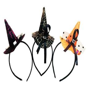 Mini Witch Hat Headband Cobweb Dots Veil Cap Easter Halloween Fancy Dress Costume Accessory Party Hoofdtooi Engy Presents7730676
