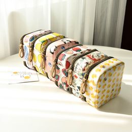 Mini neceser de viaje para mujer, bolsa de almacenamiento de servilletas sanitarias, organizador de cosméticos de belleza, estuche de maquillaje con cremallera, neceser para niña