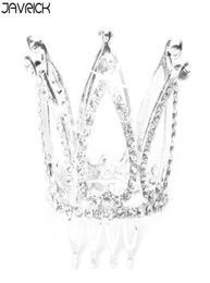 Mini couronne en strass pour femmes et filles, diadème de mariée, peigne à cheveux, épingle pour fête de mariage, 285Y6395048