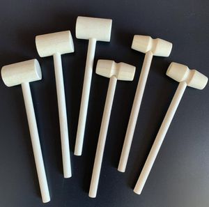 Mini marteaux en bois marteau en bois naturel multi-usages pour enfants jouets d'apprentissage éducatifs crabe homard maillets battant marteau SN5409