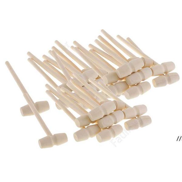 Mini martillos de madera Martillo de madera natural multiusos para niños Juguetes educativos de aprendizaje Cangrejo Mazos de langosta Martillo para golpear DAF153