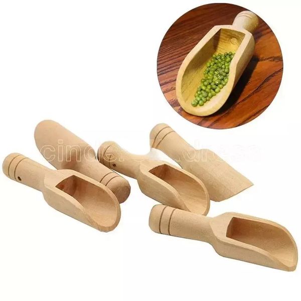 Mini cucharas de madera para baño, sal en polvo, detergente en polvo, cuchara para dulces, lavandería, té, café, cucharas ecológicas, Mini cucharas de madera EE0209