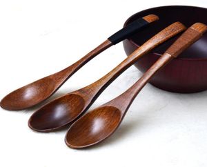 Mini houten lepels voor dessertice crème kleine houten lepel voor kinderen kinderen lepel houten bestek servies voorgerei3021002