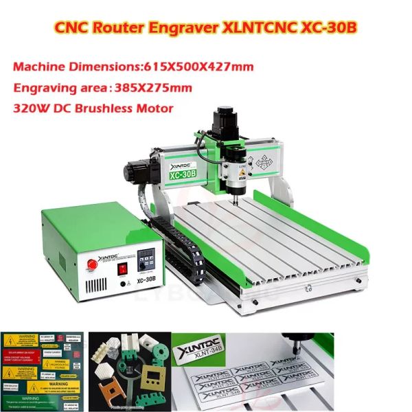 Mini XLNTCNC XC-30B Router CNC 3axis 4axis 320W DC Motor sin escobillas 385x275 mm Máquina de perforación y fresado