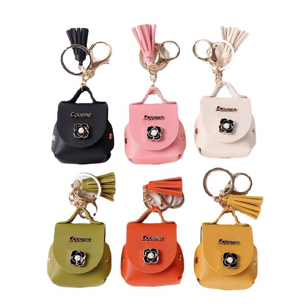 Mini zéro portefeuille écouteur sac porte-clés mignon pièce porte-clés pendentif données câble sac de rangement porte-clés femme