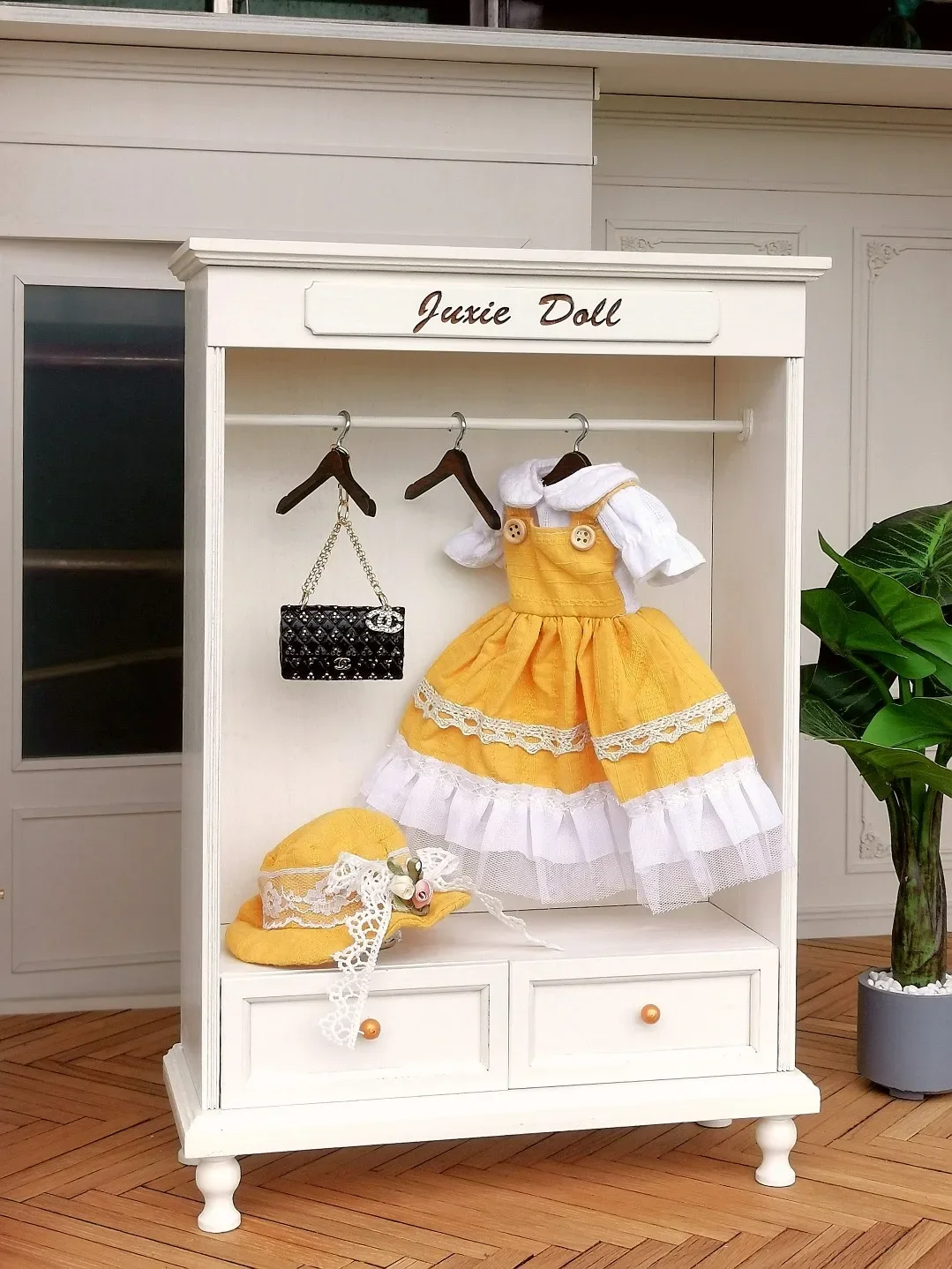 Minyatür Dollhouse Mobilya Mini Fransızca Kitaplık BJD Blythe Bebek Binyolu Bebek Dolap Dolabı Yeni DIY Minyatür Dollhouse