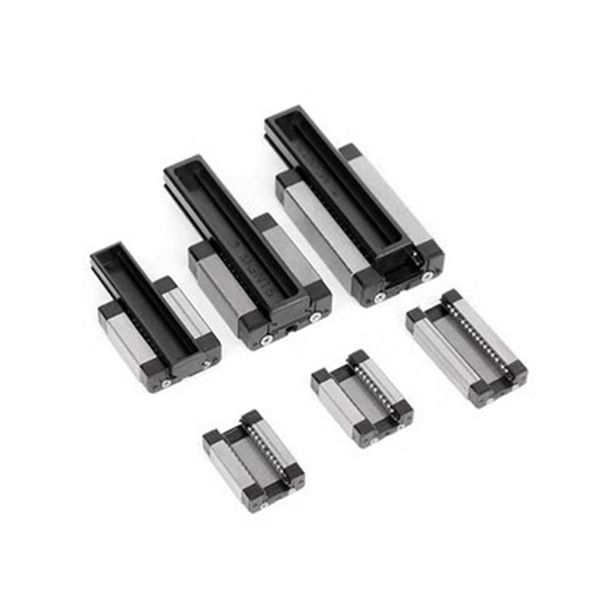 Miniature Linear Guide Rail Slider MGN5 / 7/9/12 / 15C Bloc de chariot noir de roulement en acier MGN5H / 7H / 9H / 12H / 15H-L pour les pièces de l'imprimante 3D