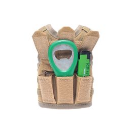 Miniatura Táctica Táctica Militar Beer Molle Vest Botella de agua Cubierta Bebada Fuera Correas ajustables mini chalecos de caza