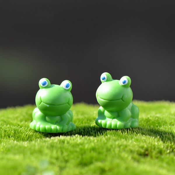 Figurines miniatures de grenouille mignonne, Mini décorations de jardin, ornements d'animaux, modèle de paysage féerique, bricolage artisanal pour fournitures de décoration de fête à domicile 1222387