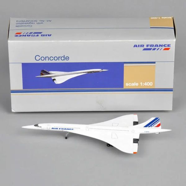 Miniaturas 1/400 Concorde Air France Modelo de avión 19762003 Avión de pasajeros Aleación Diecast Air Plane Modelo Juguetes Colección Decoración del hogar Miniaturas