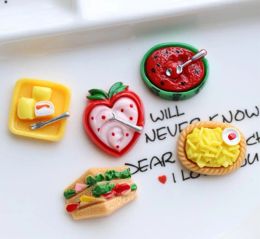 Miniaturen 100 simulatie voedsel hamburger frietjes fruit ijs plaksteen hars cabochon scrapbooking voor decoratie poppenhuis accessoire