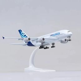 Miniatures 18 cm Diecast Metal Alloy Airplane Model Toy pour A380 Prototype Airlines Aircraft Avion avec train d'atterrissage jouet pour collections