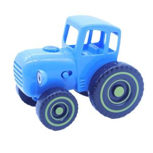 Miniatures 1pc contient un petit agriculteur de voiture Blue Tractor Pull wire work Model pour les enfants