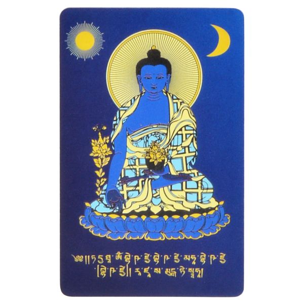 Miniaturas 2024 Tarjeta de Buda de la Medicina Tarjeta decorativa Trae buena suerte w5501