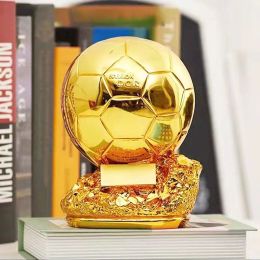 Miniaturen 25cm Golden Ballon Voetbal Uitstekende Speler Award Competitie Eer Beloning Sferische Trofee Aanpasbare Beste Cadeau Home Decor