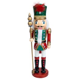 Miniatures 35 cm Casse-Noisette En Bois Marionnette Figurine Noix Soldat Poupée Artisanat Ornement Nouvel An Bureau Décoration De Noël Navidad