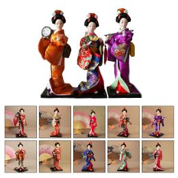 Miniatures 44STYLES Geisha japonaise Ornements asiatiques décorations miniatures poupées de geisha cadeaux pour l'ornement de bureau de voiture