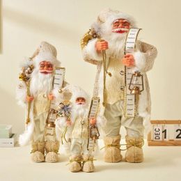 Miniatures Big Santa Claus Dolls Pendants de Noël 2024 Nouvel An Joyeux Noël décor d'arbre pour les enfants à la maison NAVIIDAD présente des cadeaux Noel Natal