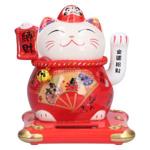 Miniaturen Chinese kat symboliseert rijkdom Chinese zwaaiende kat Gastvrije kat Leuke fortuinkat Decoratieve hangende ornamenten voor autodashboards