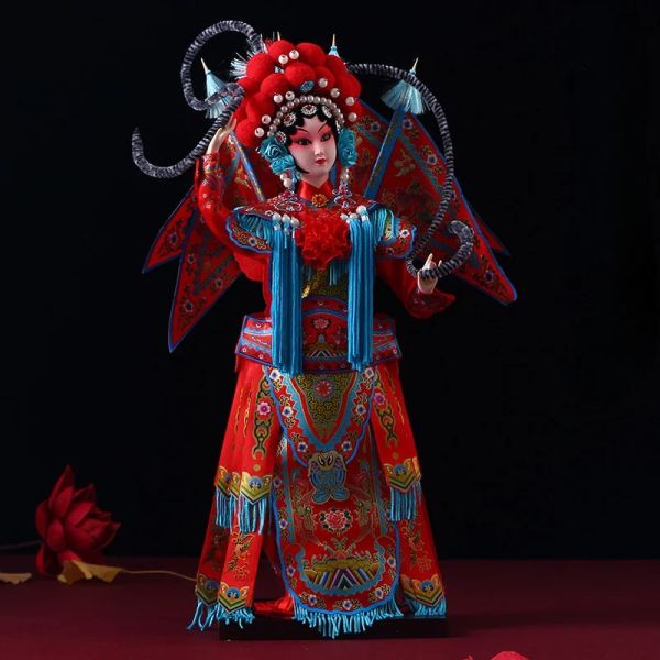 Miniatures Style chinois caractéristique de la soie de soie Ornement de poupée petit cadeau de l'opéra Pékin masque artisanat traditionnel chinois