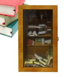Miniatures créatives mini de bureau bibliothèque de stress soulagement de stress cadeau créatif anti anxiété librairie minuscule ornement de bibliothèque pour les livres minuscules