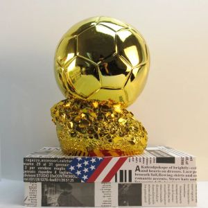 Miniatures Concours de Ballon d'Or de Football Européen Récompense d'Honneur Trophée Sphérique Cadeau Personnalisable pour Enfant Adulte Décoration d'intérieur