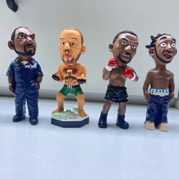 Figurines miniatures de Mini rappeur Boxer, Sculpture en résine, ornements de maison, Street Rap Hip Hop, décor de salle, décoration de fête, modèle de Collection de cadeaux